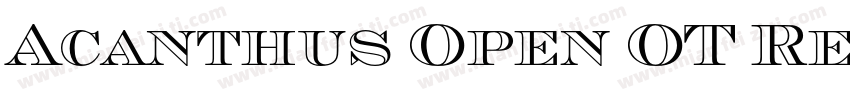 Acanthus Open OT Reg字体转换